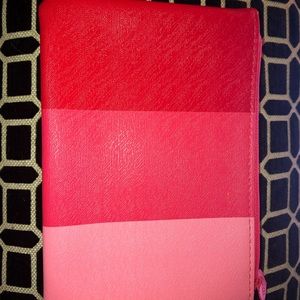 Pink and red make up bag